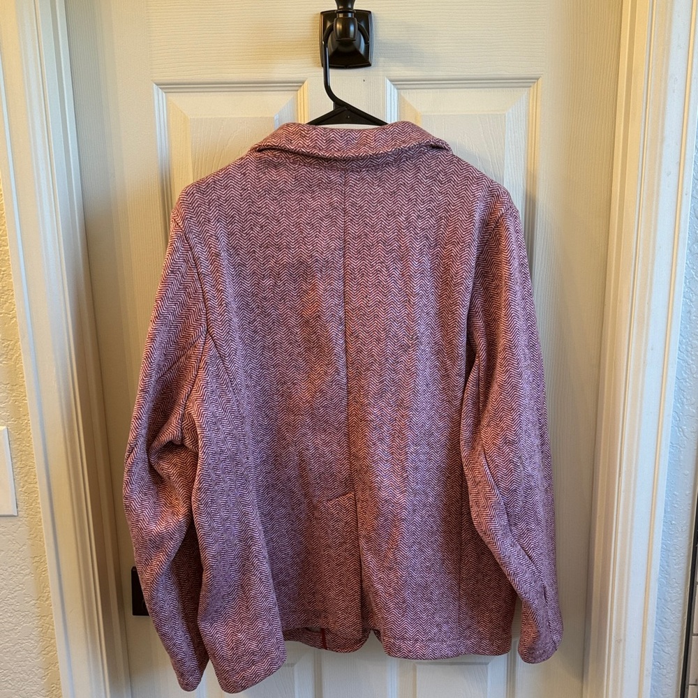 Lands' End Women's Herringbone Fleece Blazer - Picture 2 of 4